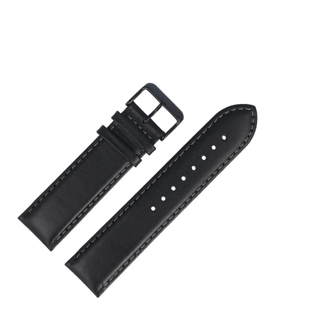 Tommy Hilfiger Uhrenarmband 23mm Leder Schwarz Glattleder - 679301383