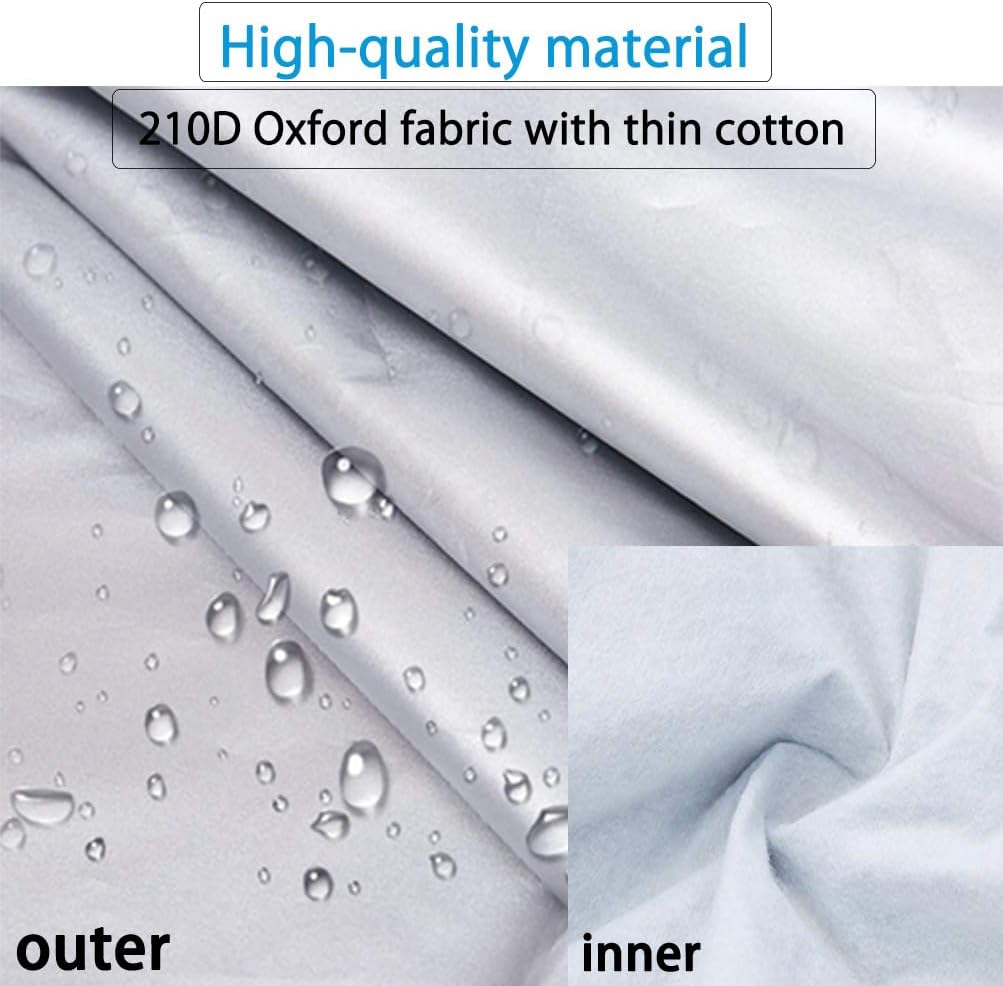 Half Car Cover Windshield Cover Car Body Cover for All Season Sunshade Cover Snow Cover Waterproof 210D Polyester with Cotton (Fit SUV)