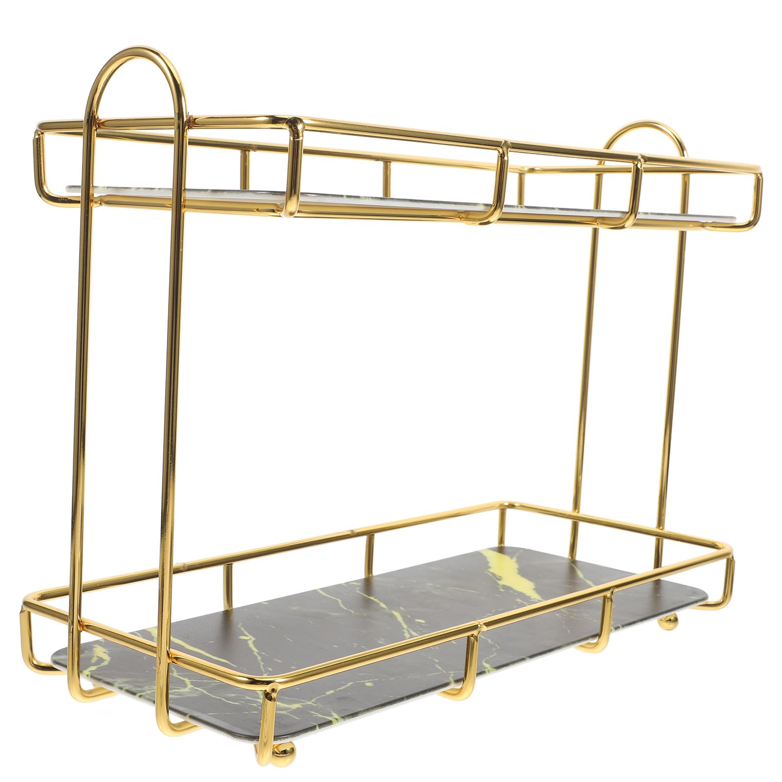 Organisateur de bain double niveau acier évite encombrement