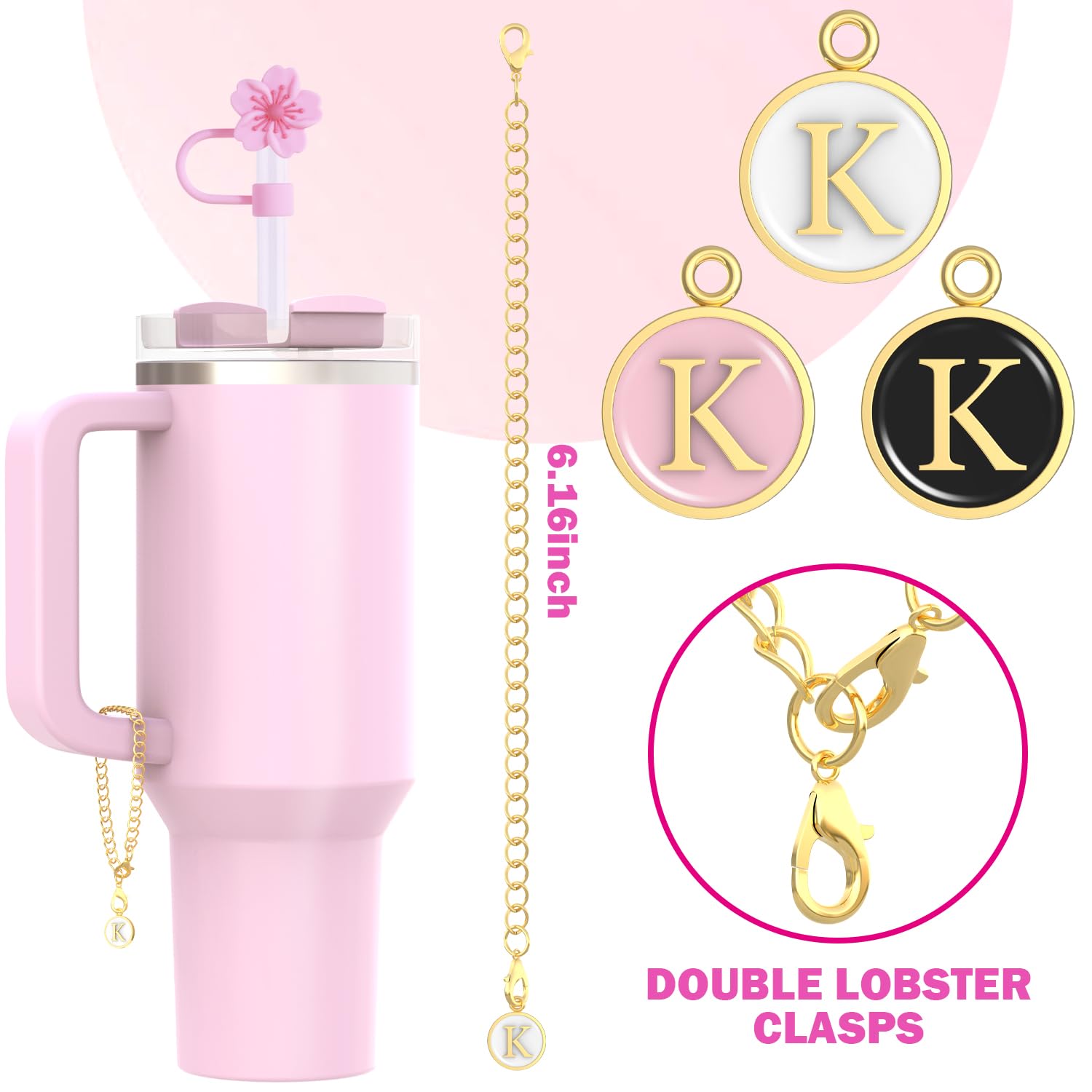 ZPB Sorority Strohhalm-Abdeckungen Für Stanley-Becher | 20 Stück, Silikon, Für 10 Mm Strohhalme | Staubschutz, Wiederverwendbar – Buntes Zubehör Für 850–1134 Ml Tassen