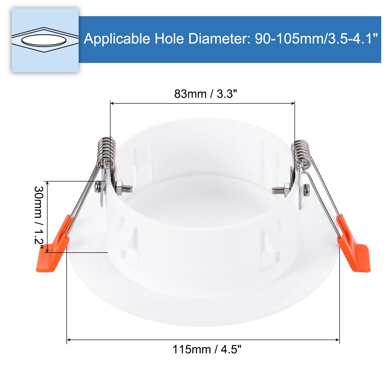 PATIKIL 4.5" Spring Ceiling Cover Plate - Image 2