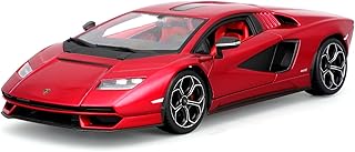 مجسم سيارة لامبورجيني كونتاش LPI 800-4 بمقياس 1:24، موديل رقم 18-21102 من بي بروجو، باللون الأحمر