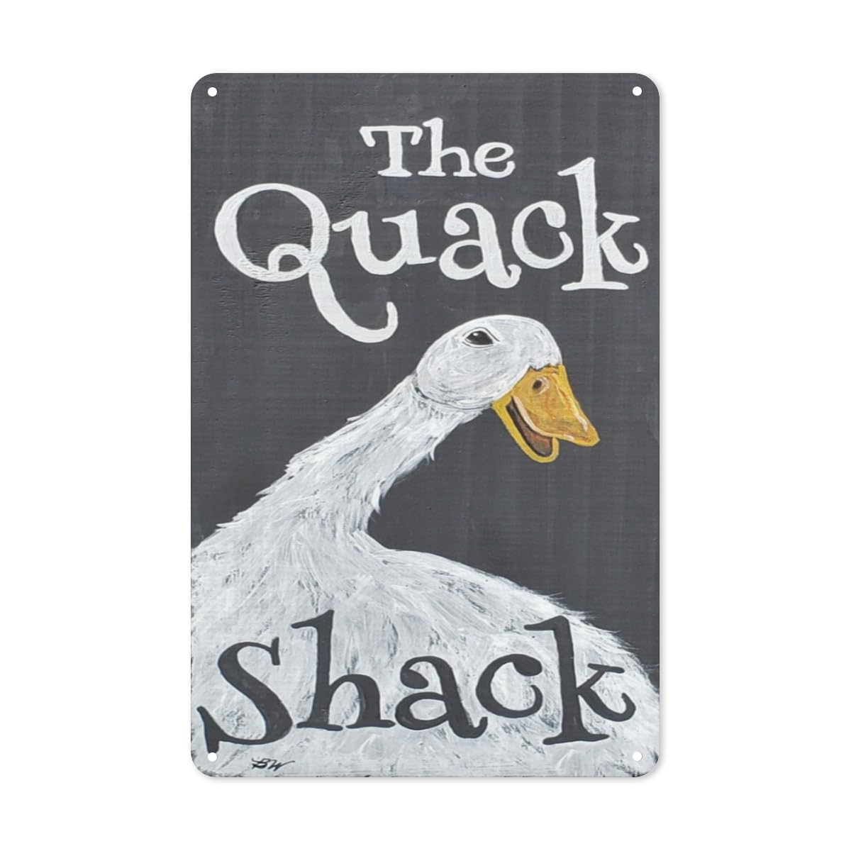 Yivxa Tin-170 Metal Wall Art Decor Rustic The Quack Shack Duck Sign Decor Duck House Farm Sign Outdoor Signs Rustic Tin Sign Plaque 8X12 Inch