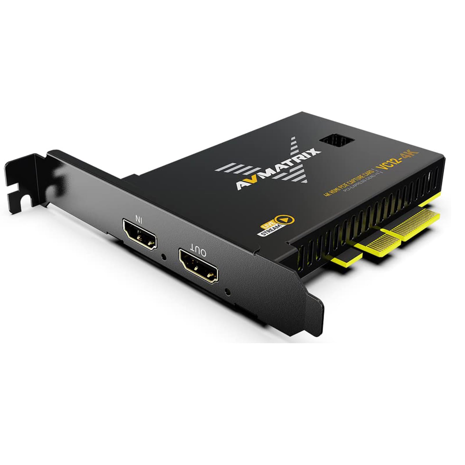 AVMATRIX Carte de Capture PCIE Pass-Through 4K60, Carte de Capture pour PC de Streaming en 4k60, zéro Latence für Videokonferenzen/Telemedizin/télétravail ou Jeux,in OBS, Zoom, Teams, Plug-and-Play