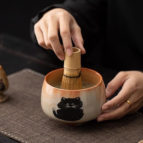 Miniatura 8 de Juego de batidor de matcha, juego de 4 piezas para ceremonia de matcha con batidor de matcha, cuchara de bambú de matcha, soporte para batidor,