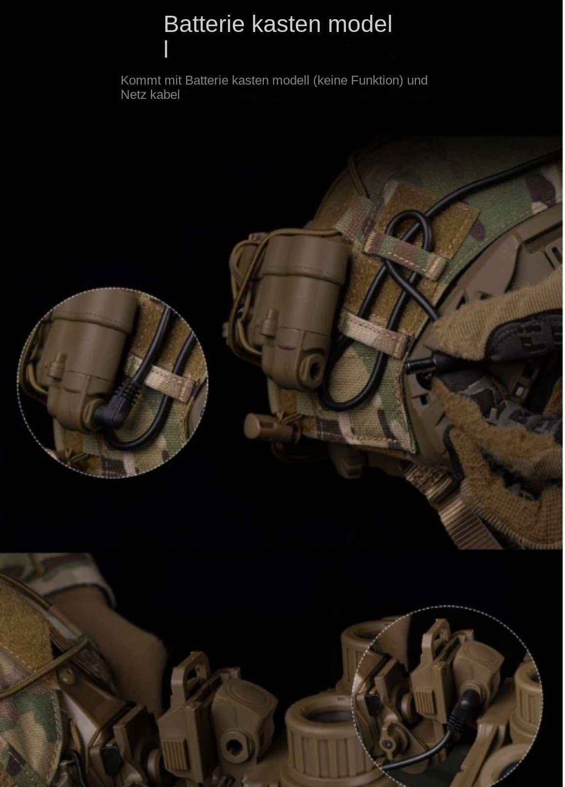 Modèle de lunette de visée tactique Airsoft, casque de nuit avec compartiment à piles factice, véritable casque tactique CS, équipé d'accessoires de visée nocturne à quatre yeux pour les tournages de