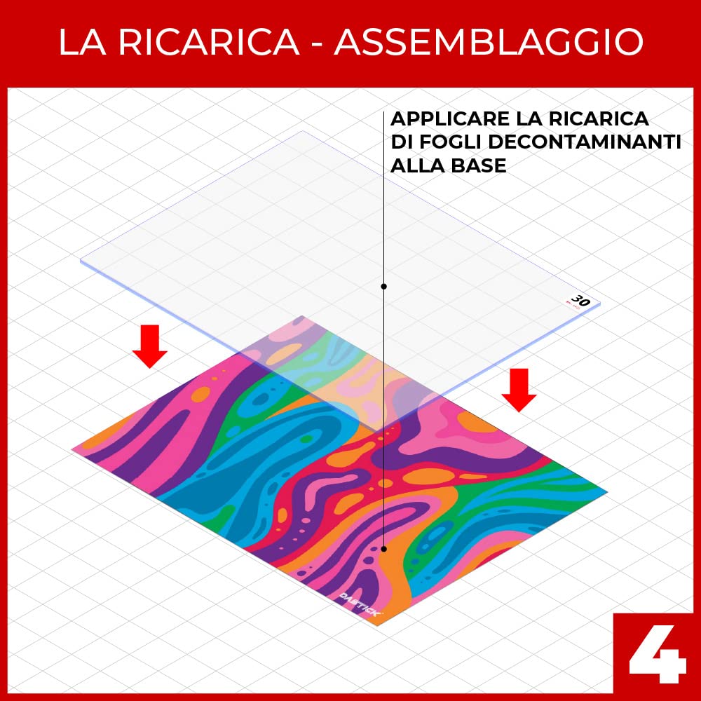 Tappeto Decontaminante Multistrato 62 x 47cm RED LEAVES