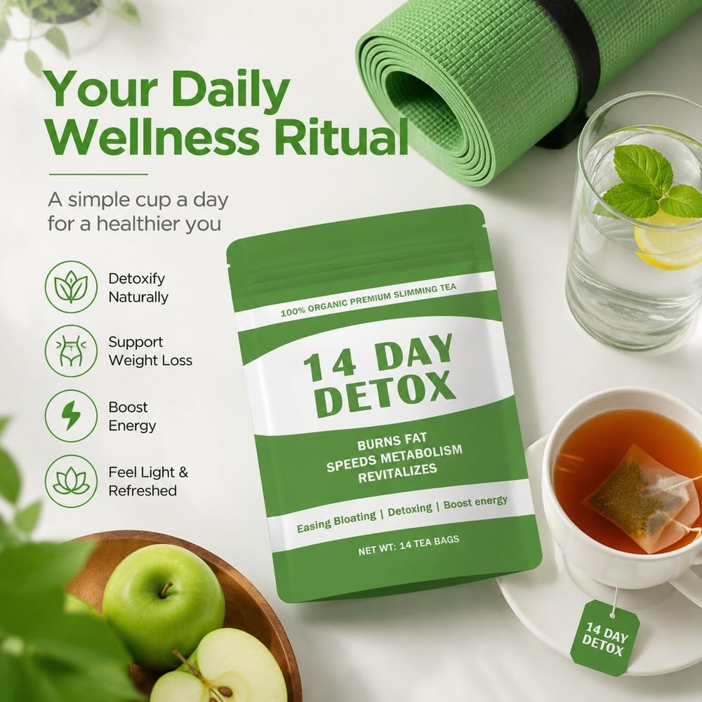 Organiczna herbata ziołowa na 14 dni. Delikatny napój Wellness