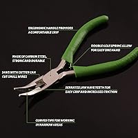 Vista 2 de SPEEDWOX Mini Alicates de Punta Curva con Mandíbula Serrada y Cortador de Cadena - Alicates de Punta Larga de 5 Pulgadas para Manualidades