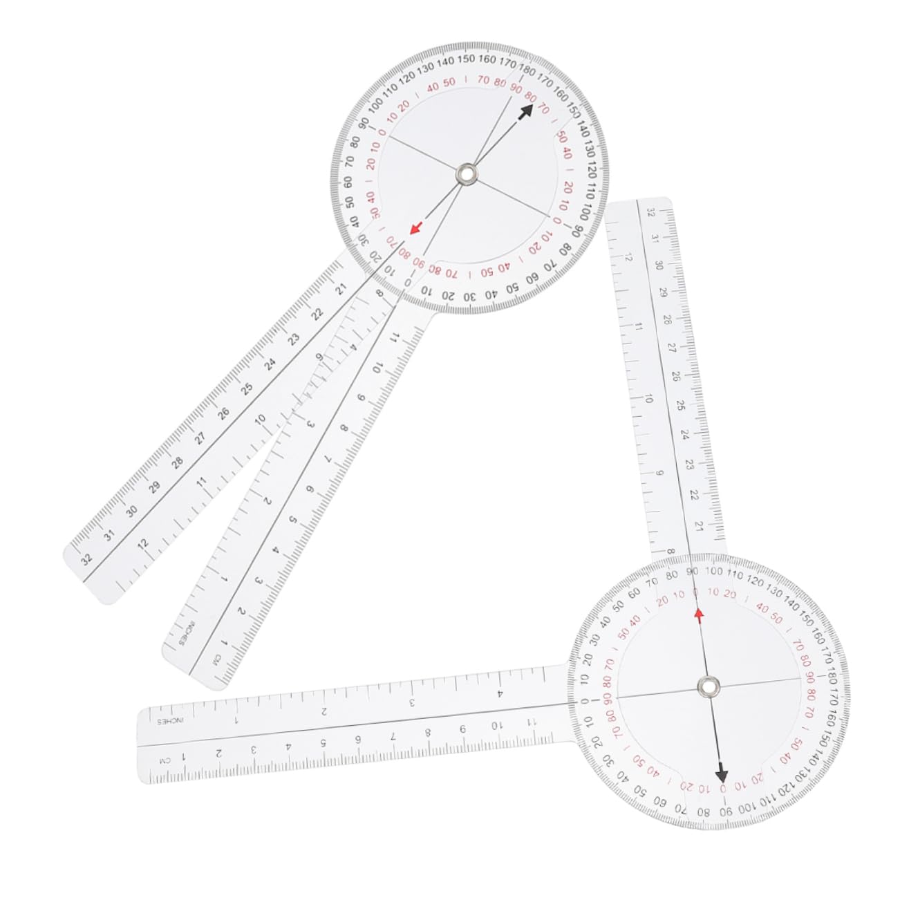 STOBOK 10stücke Goniometer Protractor Transparent Winkellineal Für Präzise Winkelmessungen Für Architektur Ingenieurwesen Design Und Schulbedarf Rotierbar Langlebig