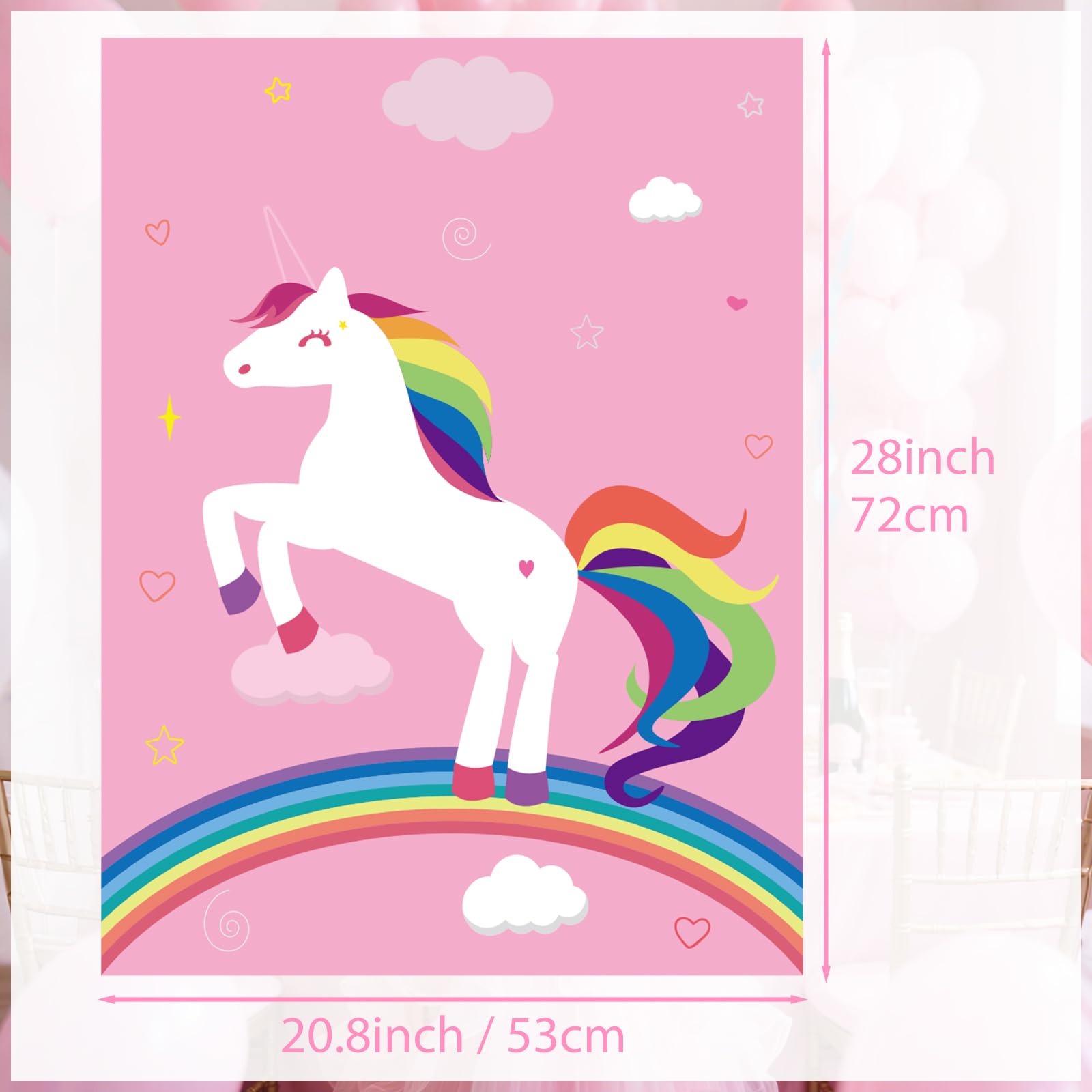 PLULON Einhorn Horn Aufsteck Spiel - Kindergeburtstag Party Spiel