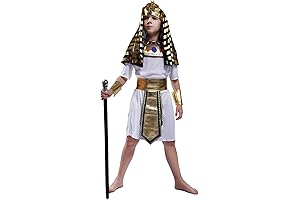 PGOND Egyptian Pharaoh Costume Kids Boys Role-play Egypt King Outfit