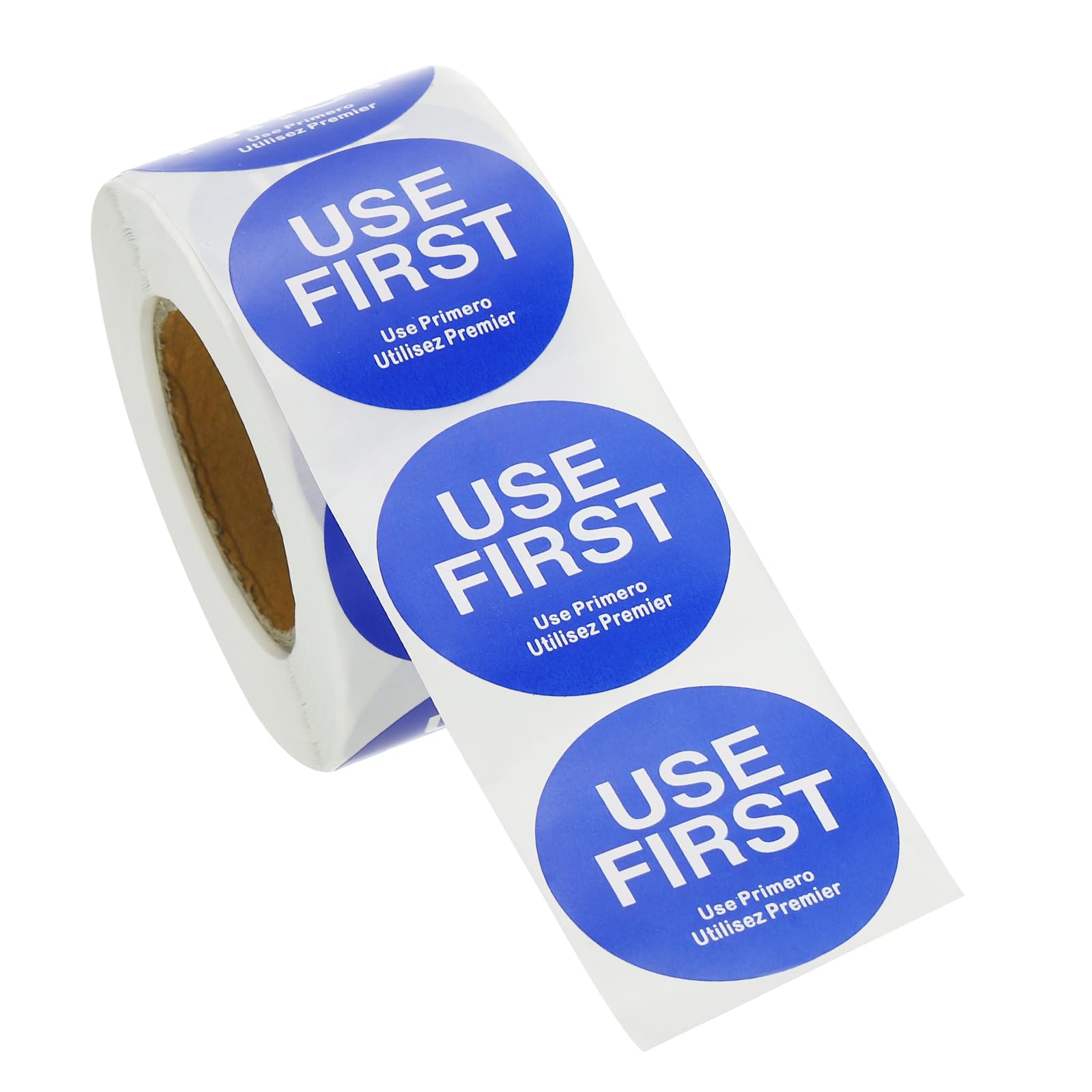 PATIKIL 500Pcs Use First Stickers Food Service 1.5", Blue