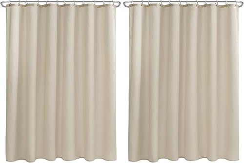 Miniatura 12 de Nasitos Paquete de 2 forros de cortina de ducha, 36 pulgadas de ancho x 72 pulgadas de alto, de tela lavable y resistente al agua, para cabinas