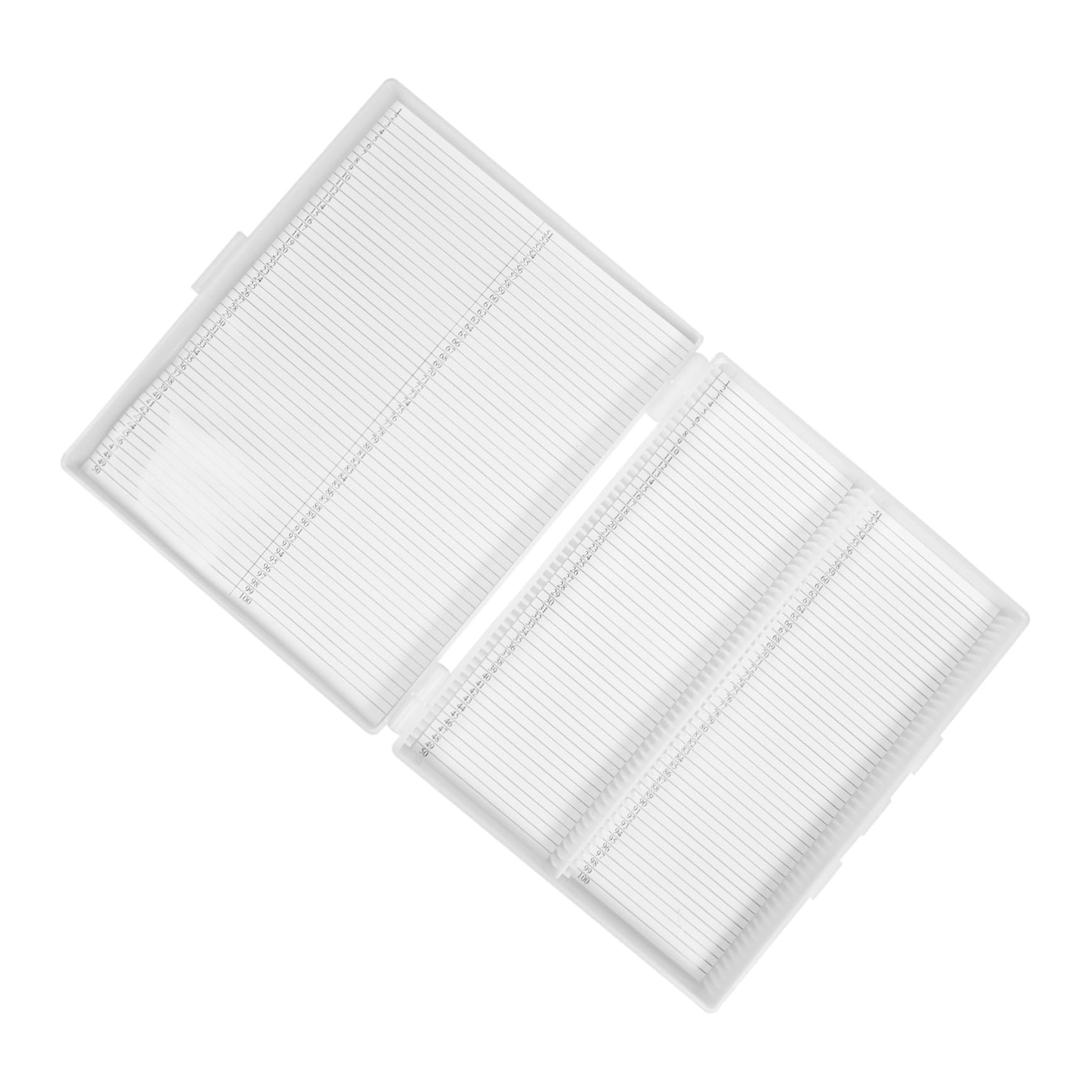 Alipis Boxes Pathology Microscope Lab Slide Coin Case Slides Microscopic Section Slide Scoop Laboratory Supplies Slide Holder Microtomes Slides White Plastic