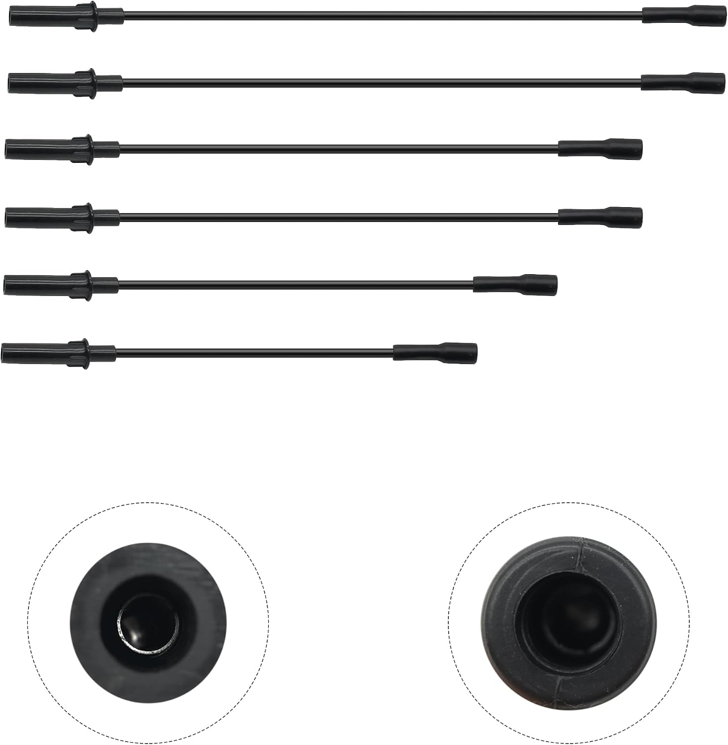 Ignition Spark Plug Wires Set of 6 Compatible with Dodge Grand Caravan Chrysler Town & Country 2001-2010 Grand Voyager Pacifica Volkswagen Routan Replace 5019593AA