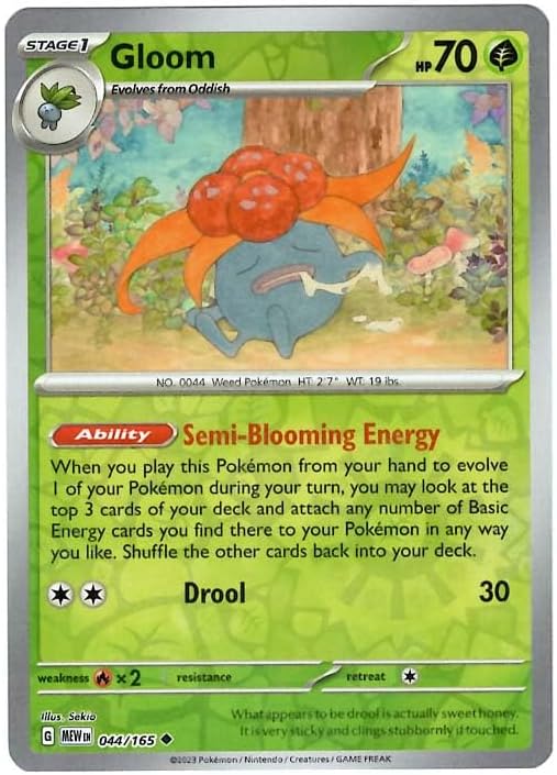 Pokemon - Gloom 044/165 - Pokemon 151 - Reverse Foil - Single Card
