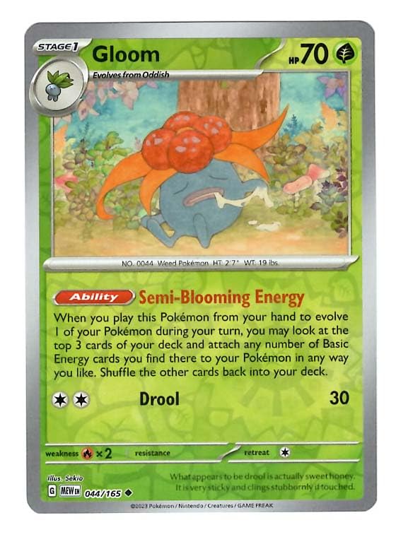 Amazon.com: Pokemon - Gloom 044/165 - Pokemon 151 - Reverse Foil