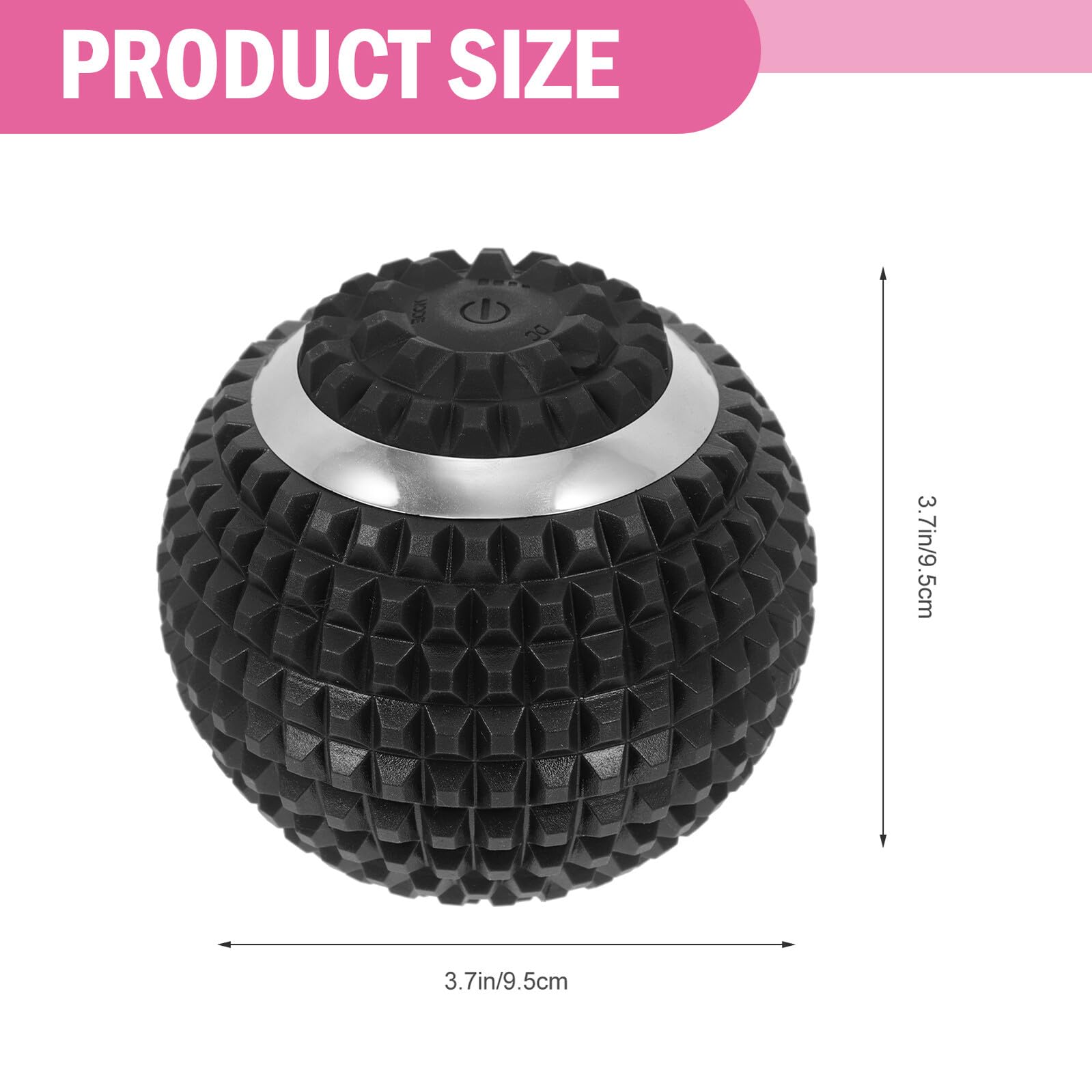 Bolas de Masaje para Pies y Manos Abs Negro Superficie Texturizada | Relaja Fascia y Planta del Pie, Uso en Viaje y Camping, Ayuda Músculos Tensos