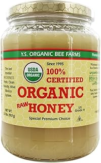 YS Organic Bee Farms CERTIFIED ORGANIC RAW HONEY 100% CERTIFIED ORGANIC HONEY Raw, Unprocessed, Unpasteurized - Kosher 32o...