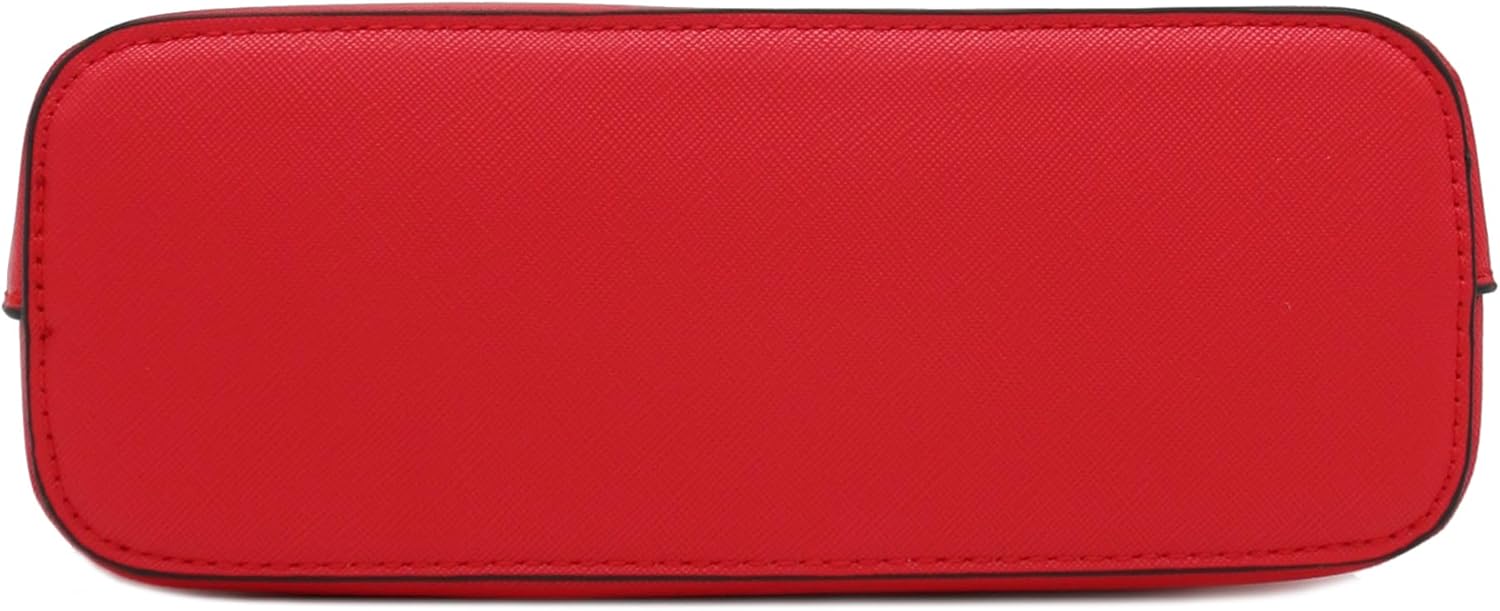 FashionPuzzle Saffiano Small Dome Crossbody bag with Chain Strap - Image 5