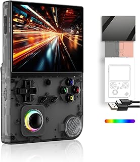 FINGEREVO RG40XXV Handheld Game Console 4.0-in 640 * 480 IPS OCA Screen 3200mAh 64Bit System RG 40XXV Black Transparent