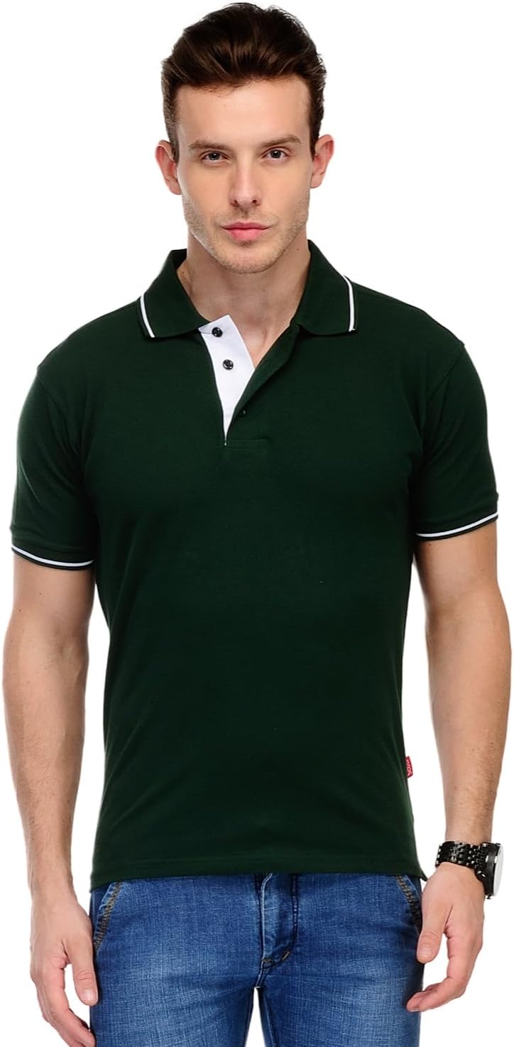 Scott International Men's Sustainable Organic Cotton Polo T Shirt | Collar Tshirts | T-Shirt for Men | Half Sleeves Plain T Shirt |T-Shirt |Tshirt for Men Stylish |Men's Tshirt