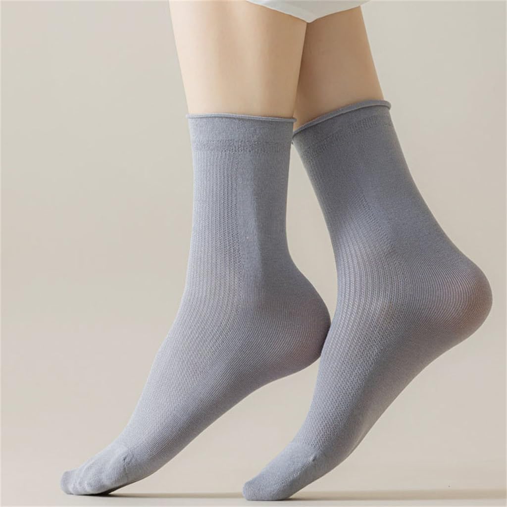 Socks for Children with Mesh Curled Edges and Loose Necked Middle Tube for Sweat Absorption