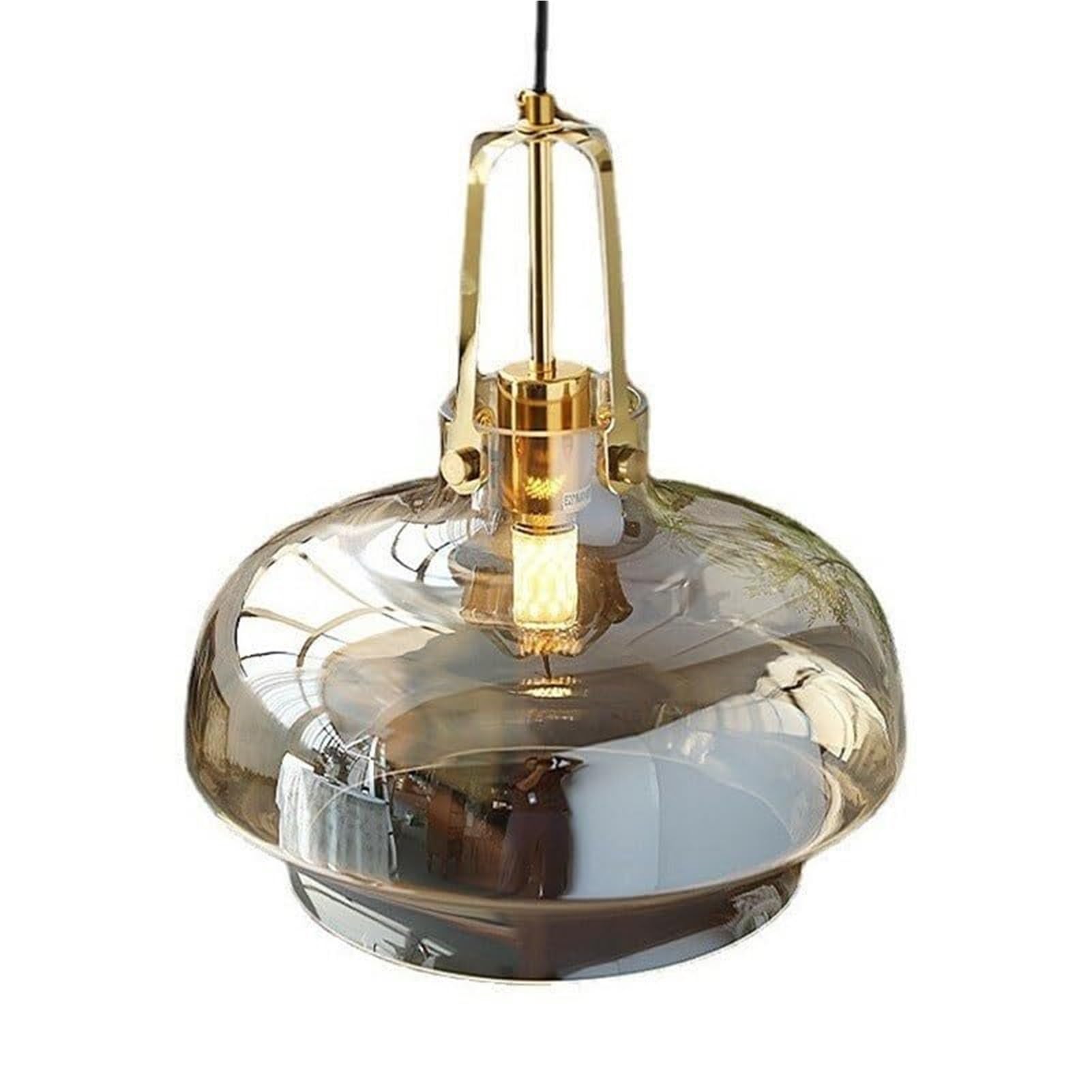 HUAYUSEDF Creative Nordic Glass Pendant Lamp Chandelier Hanging Lighting Ceiling Fixture Modern Simple for Bedroom Dining Table Bar Counter