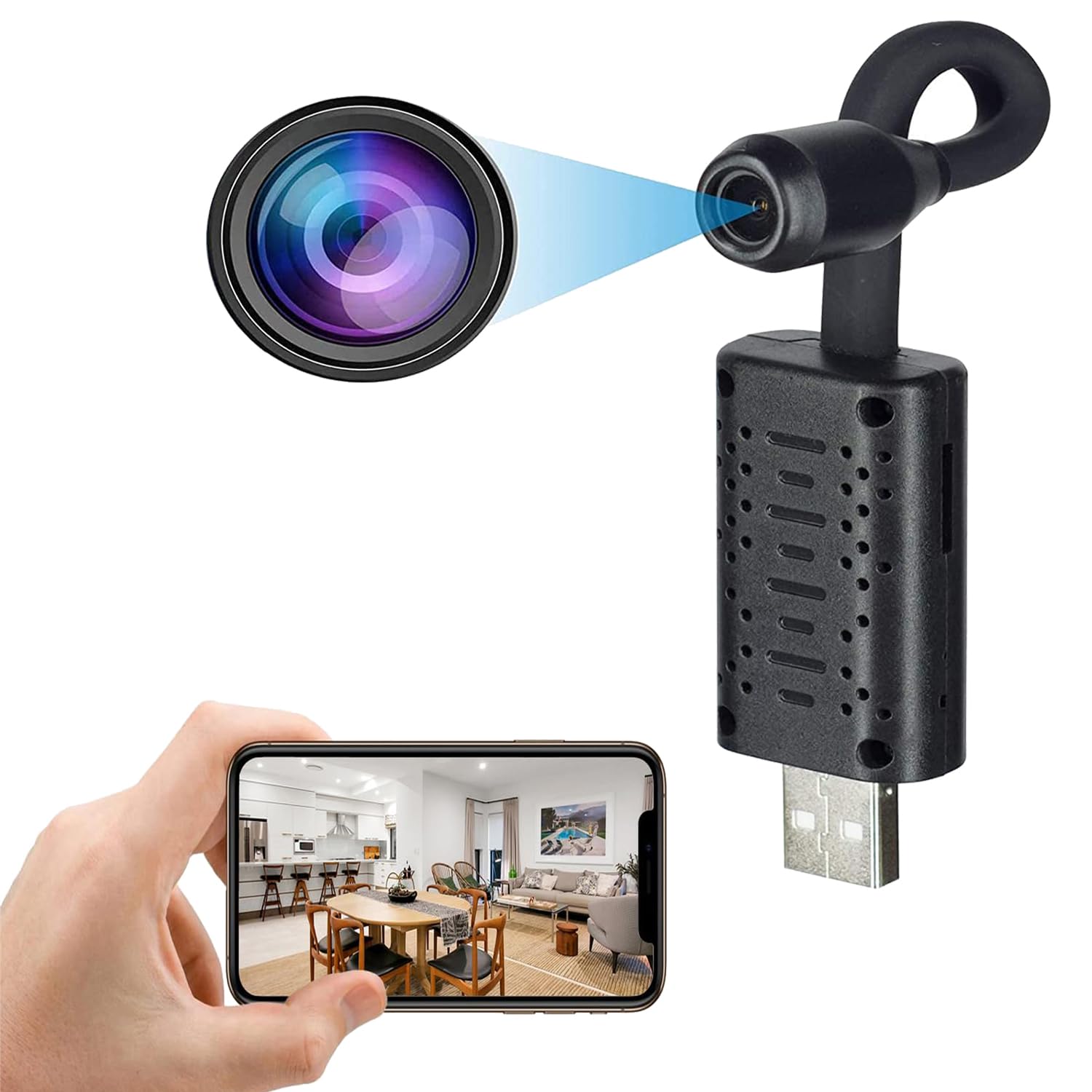 DDLC Wi-Fi Surveillance Flexible Neck Wireless Security Camera 1080P Watch Live View, Wireless Indoor/Outdoor Home Office with Motion Detection (Flexible) (B0C24GFDM9) Amazon Price History, Amazon Price Tracker