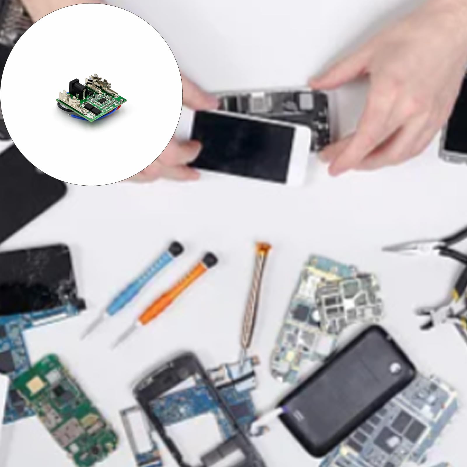 Pequeña placa de protección de litio, control de alta temperatura, salida de 30,0 A, configuraciones 5S para varias herramientas eléctricas de seguridad para herramientas eléctricas