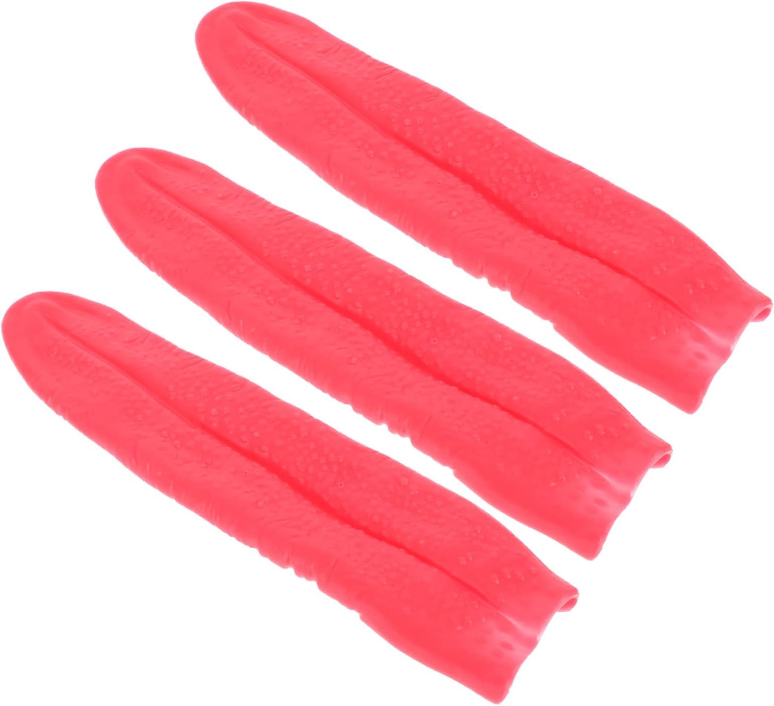 PRETYZOOM 3pcs Halloween Fake Tongue Rubber Long Tongue Horrible Trick Props for Bar KTV Haunted Night Party Cosplay Supply