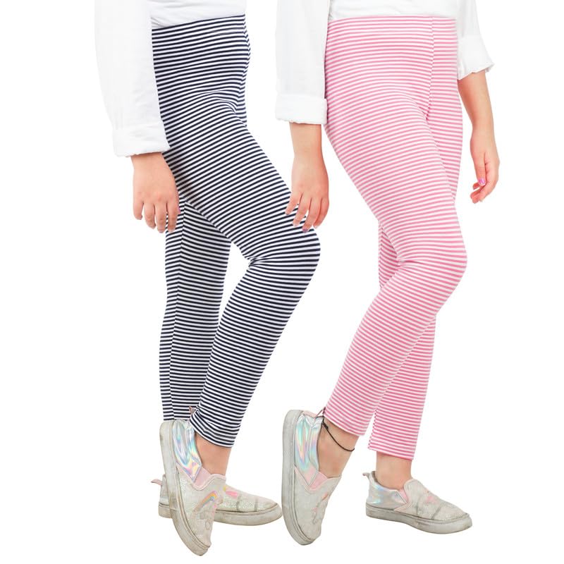 Image of ARIEL Cotton Printed Non-Transparent Regular Fit Ankle Length Leggings for Girls