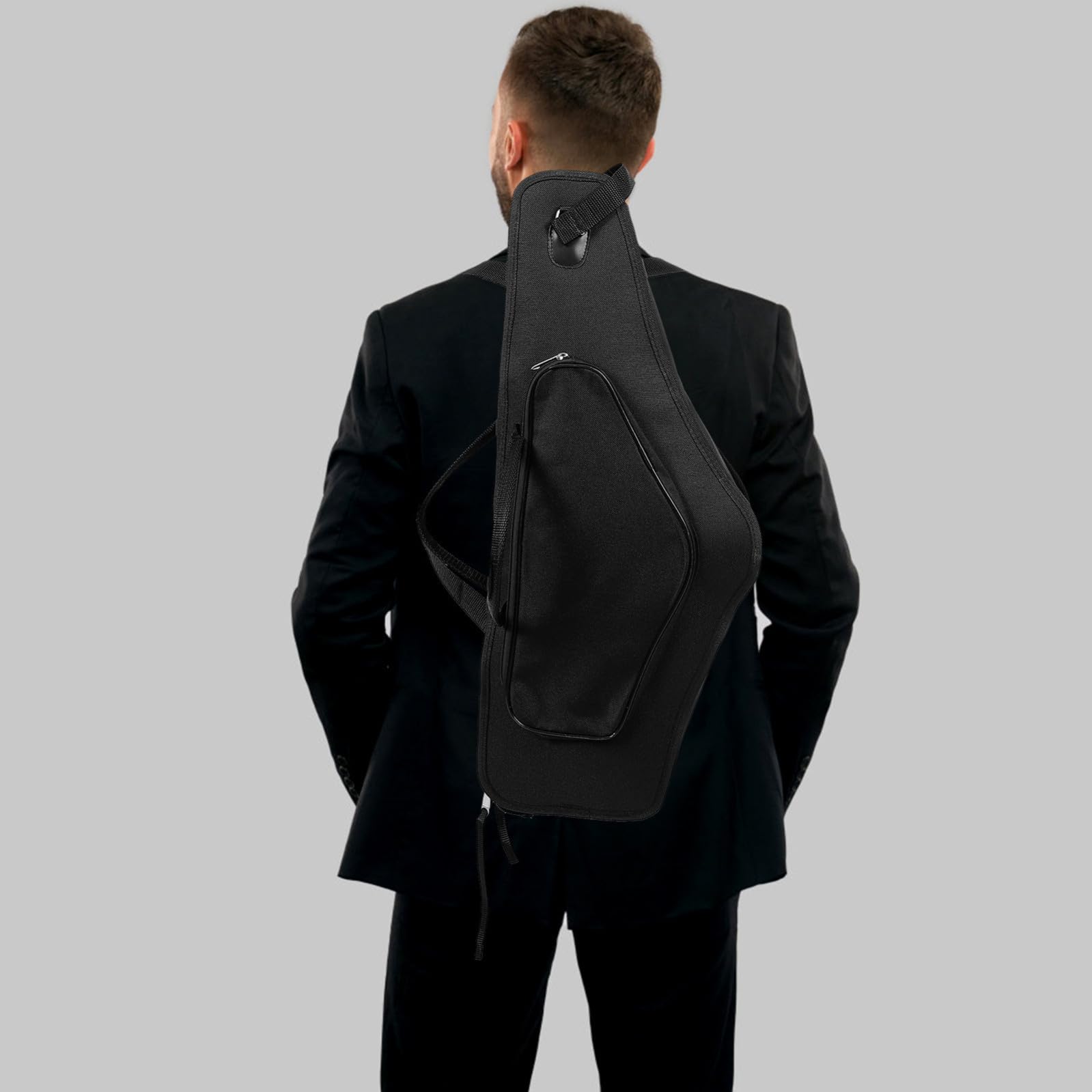 Borsa per Sassofono Contralto Oxford Nero Spugna Imbottita, Tracolle Regolabili e Design Comodo per Trasporto di Strumenti Musicali