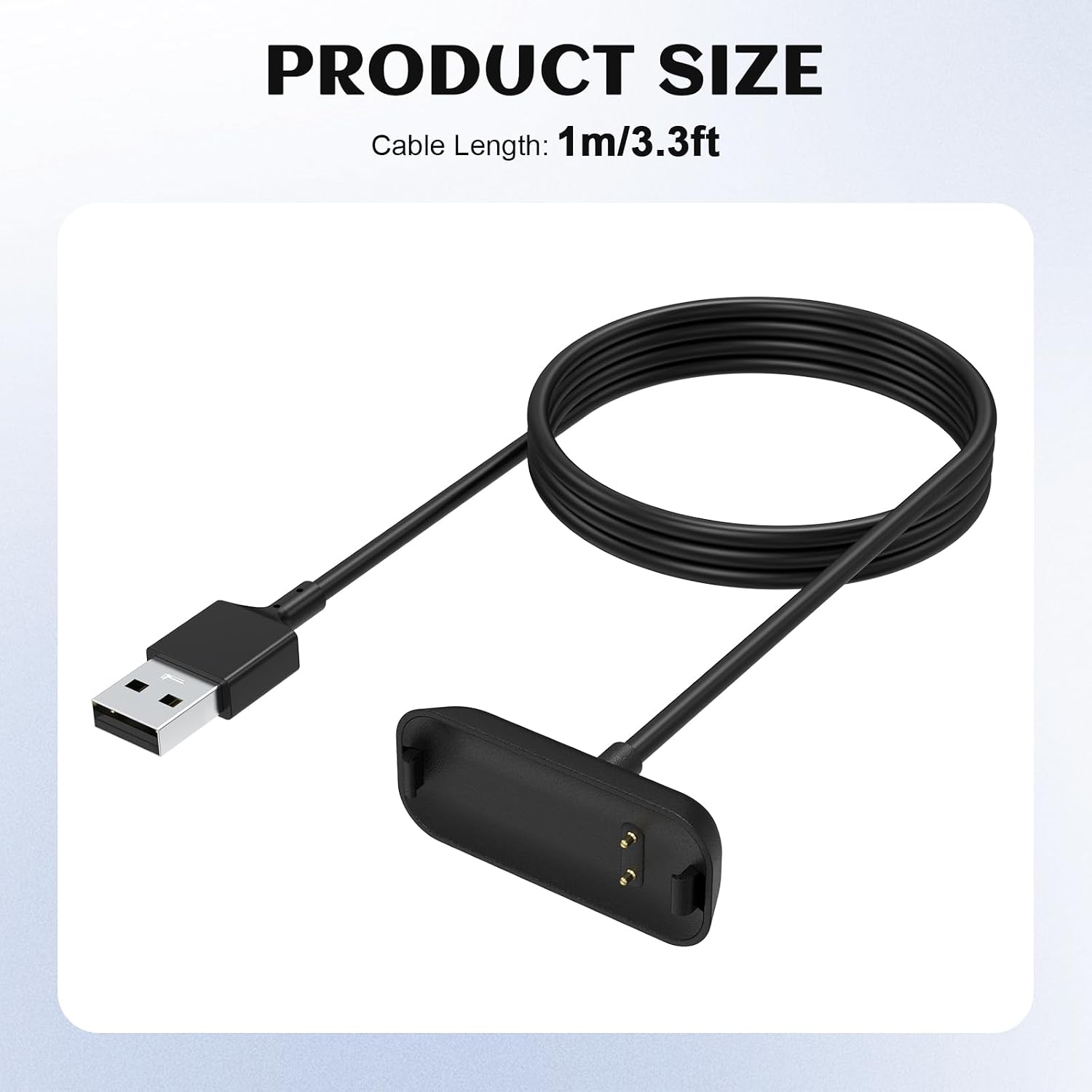 Replacement Charger Cable Compatible with Fitbit Inspire 3, USB Charging Dock Cord for Inspire 3 Activity Tracker, 3.3FT