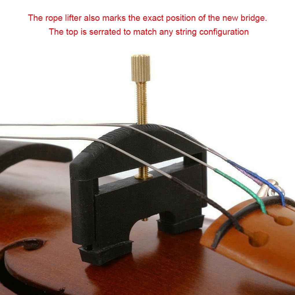 Juego de 3 levantadores de cuerdas de violín de 1/4-4/4 para cambiar instrumentos de cuerda, herramientas de puente de mantenimiento, accesorio de ensayo para músico