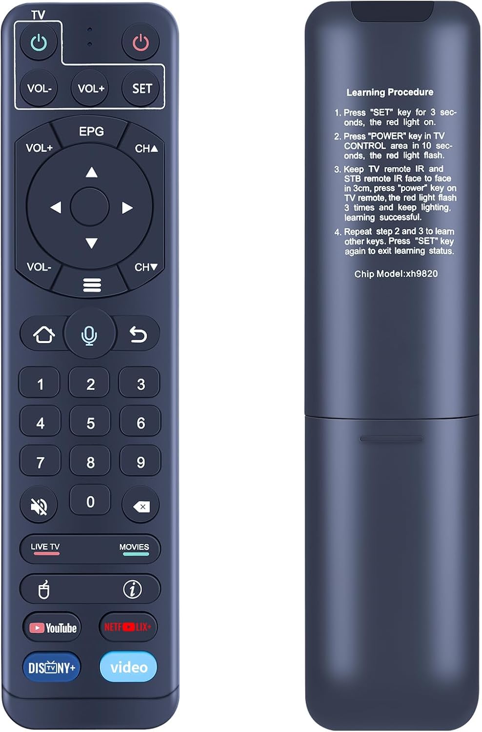 V2 Pro Replacement Voice Remote Control Compatible for vSeeBox V1 / V2 / Elite/Max, Replacement for OctaStream Elite Max Latest Technology Android TV Box 2023