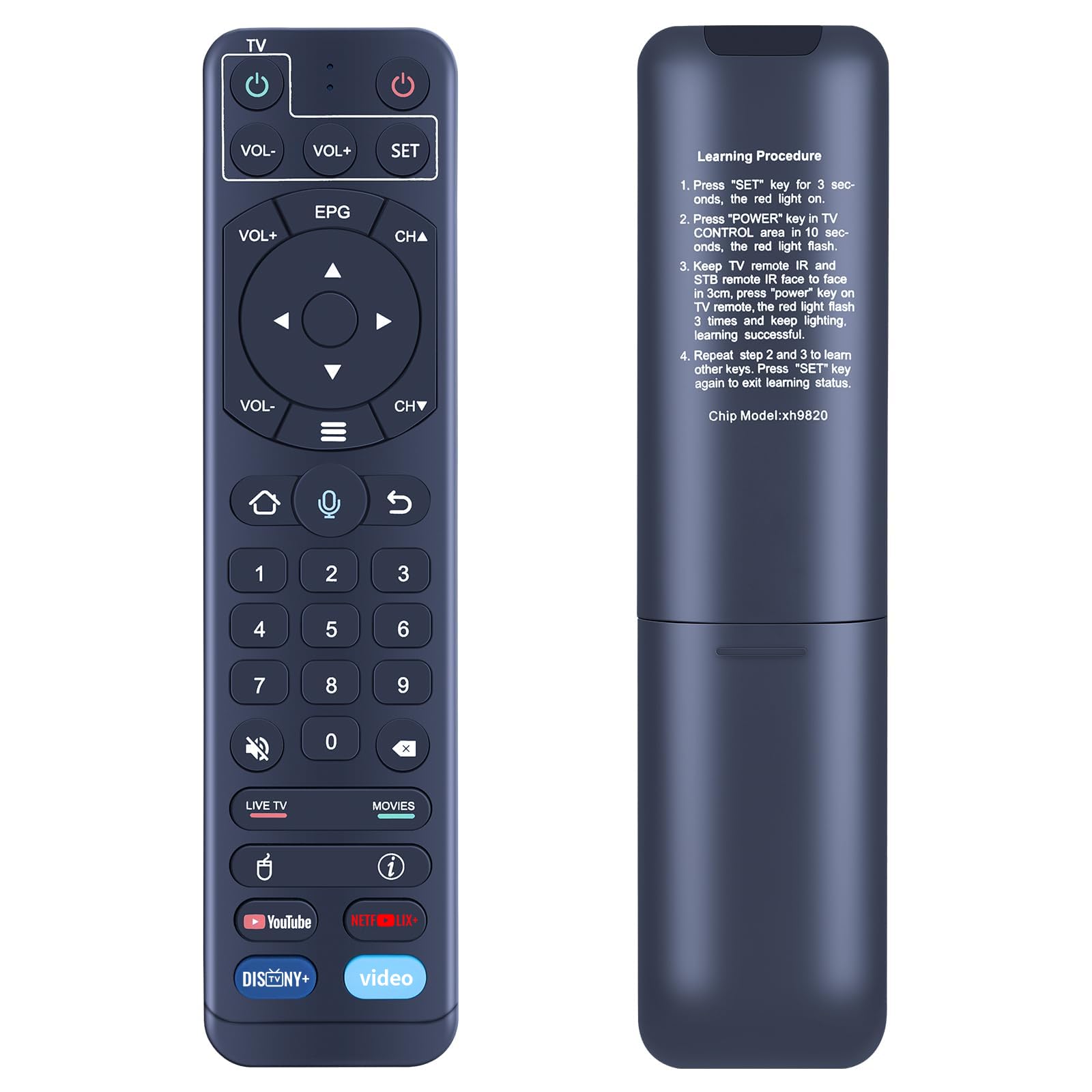 V2 Pro Replacement Voice Remote Control Compatible for vSeeBox V1 / V2 / Elite/Max, Replacement for OctaStream Elite Max Latest Technology Android TV