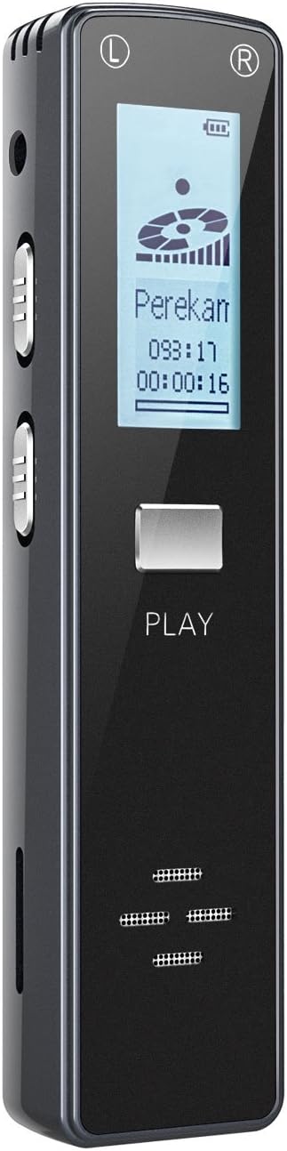 Digital Voice Recorder, 8GB 1536Kbps(support TF card), USB Sound HD Recording Dictaphone/Audio Recorder with Voice Activated for Lectures, Meetings, Interviews, Metal Casing