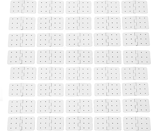 Miniatura 4 de Bisagras de aviones RC, 40PCS RC Bisagras con clavijas de control remoto de avión Bisagra de plástico Modelo de avión alas piezas (L)