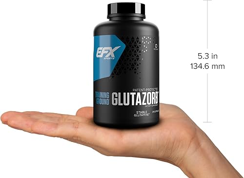 Miniatura 9 de EFX Sports Training Ground Glutazorb Caps  Suplemento de píldora de glutamina altamente concentrado, pH correcto, digestión y apoyo inmunológico,