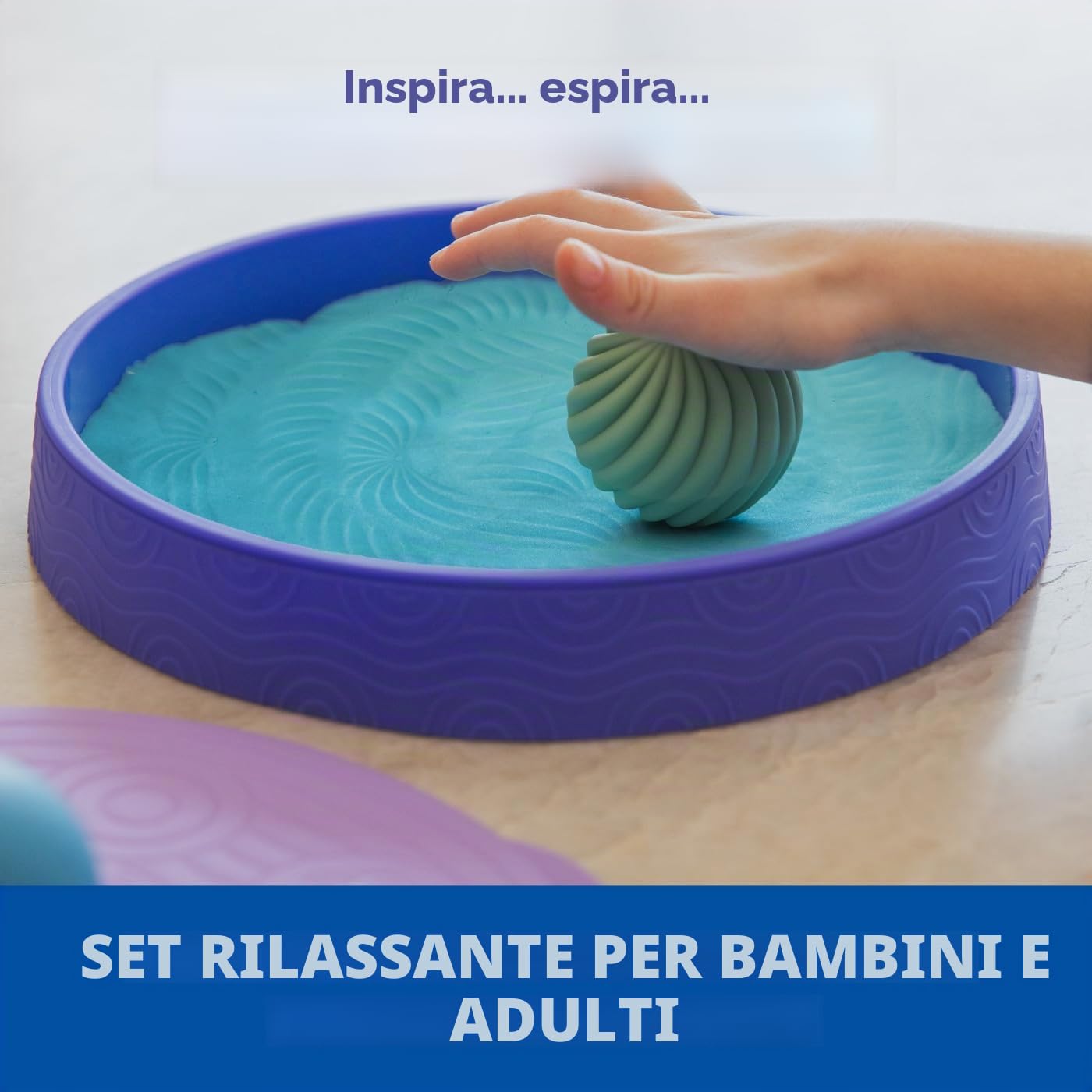 Learning Resources Playfoam Sand Sfere Rilassanti, Gioco Educativo Sensoriale, Attività di Mindfulness per Bambini e Adulti, con Vassoio, Sabbia e Sfere, 5+ Anni