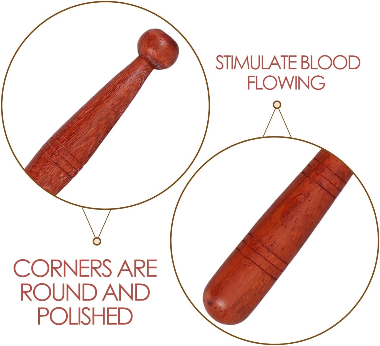 4pcs Wood Foot Massage Stick Travel Manual Acupressure Pen Thai Reflexology Tools for Face Neck Back Waist Massager Trigger Points - Image 4