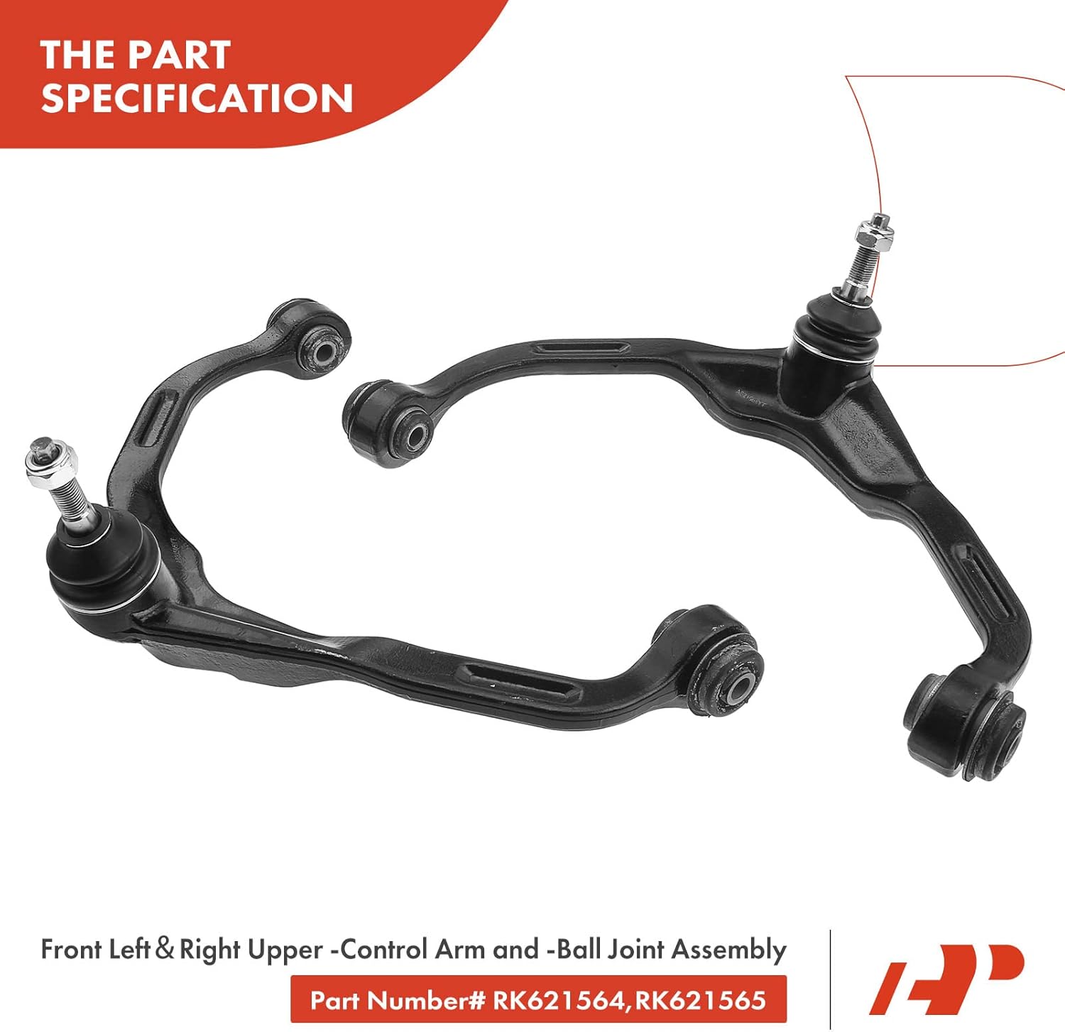 A-Premium Set of 12, Upper Control Arm, Lower Ball Joint, Inner Outer Tie Rod End, Sway Bar Link, Rack Pinion Boot, Compatible with Dodge Nitro 2007-2011 & Jeep Liberty 2008-2012