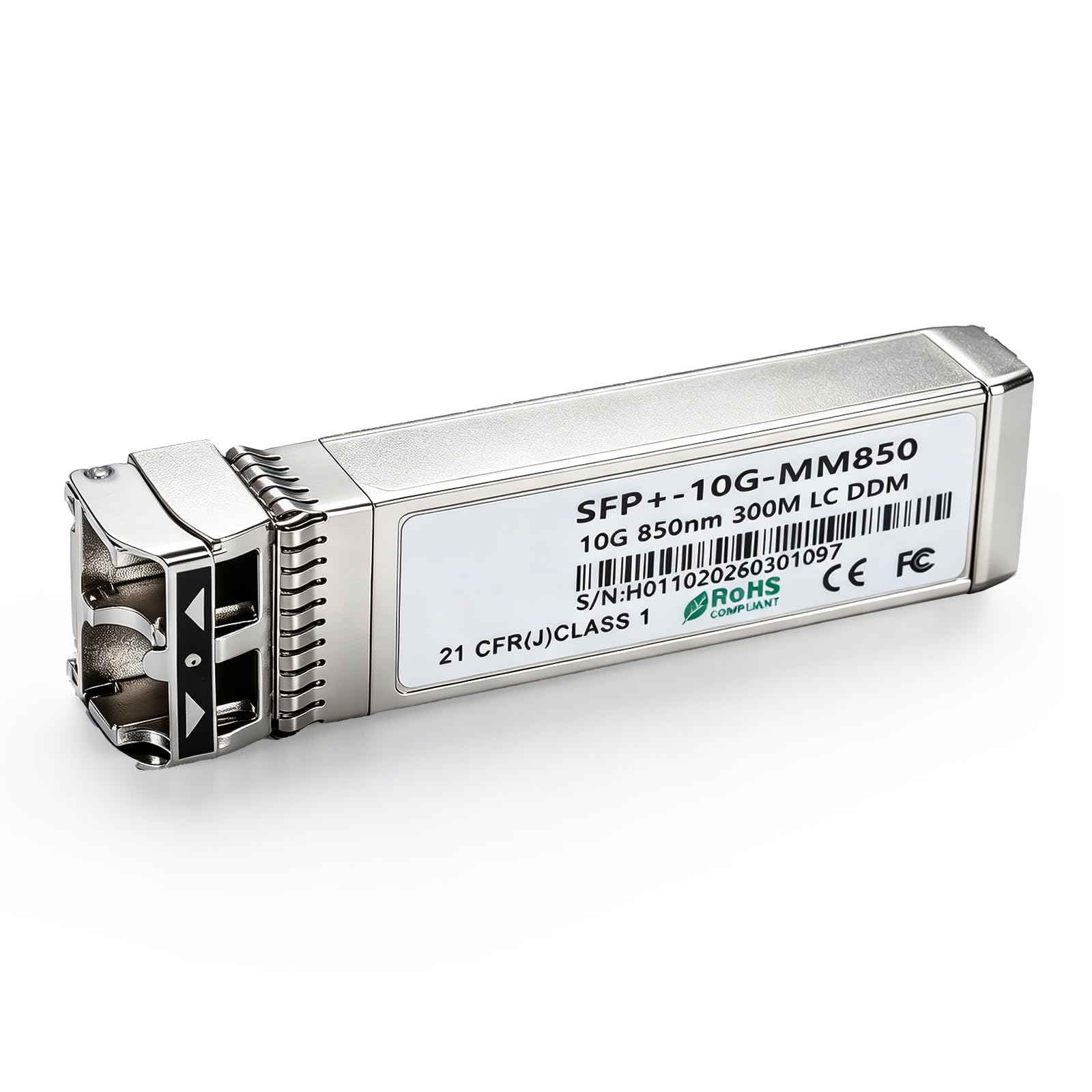 10Gb SFP+ SR Multimode Modul, 10GBase-SR LC Transceiver mit Maxim Chip, 850nm, bis zu 300m, Kompatibel für Cisco SFP-10GSR,Meraki, Mikrotik S+85DLC03D, Ubiquiti UniFi, Netgear, Zyxel, D-Link, TP-Link
