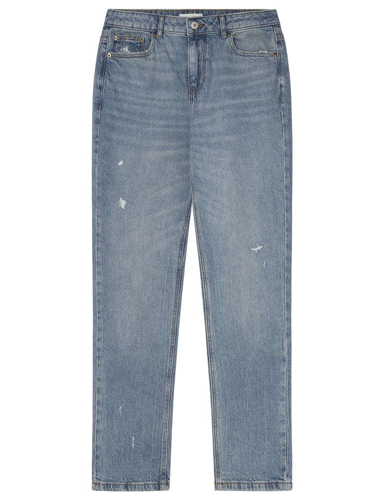 Springfield Jeans Donna, Vita Alta Con Tasche, Gamba Stretta Alla Caviglia, Chiusura Con Bottone E Zip, Denim Di Qualità - 3