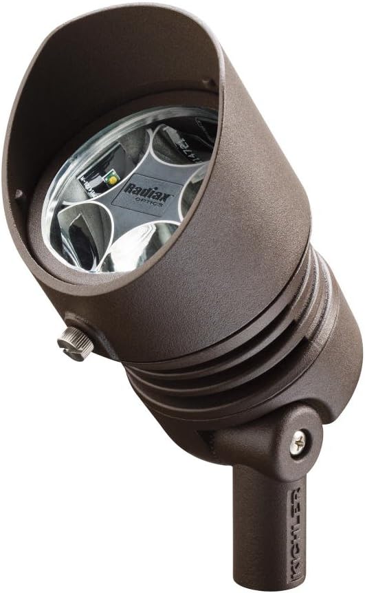 Kichler 16011AZT27 12V LED 13W 60-Degree Flood 2700K, Textured Architectural Bronze