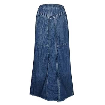 【 】★大人気★Denim Maxi Skirt★関税・送料無料★ High Waisted Black Maxi Denim Skirt | Express