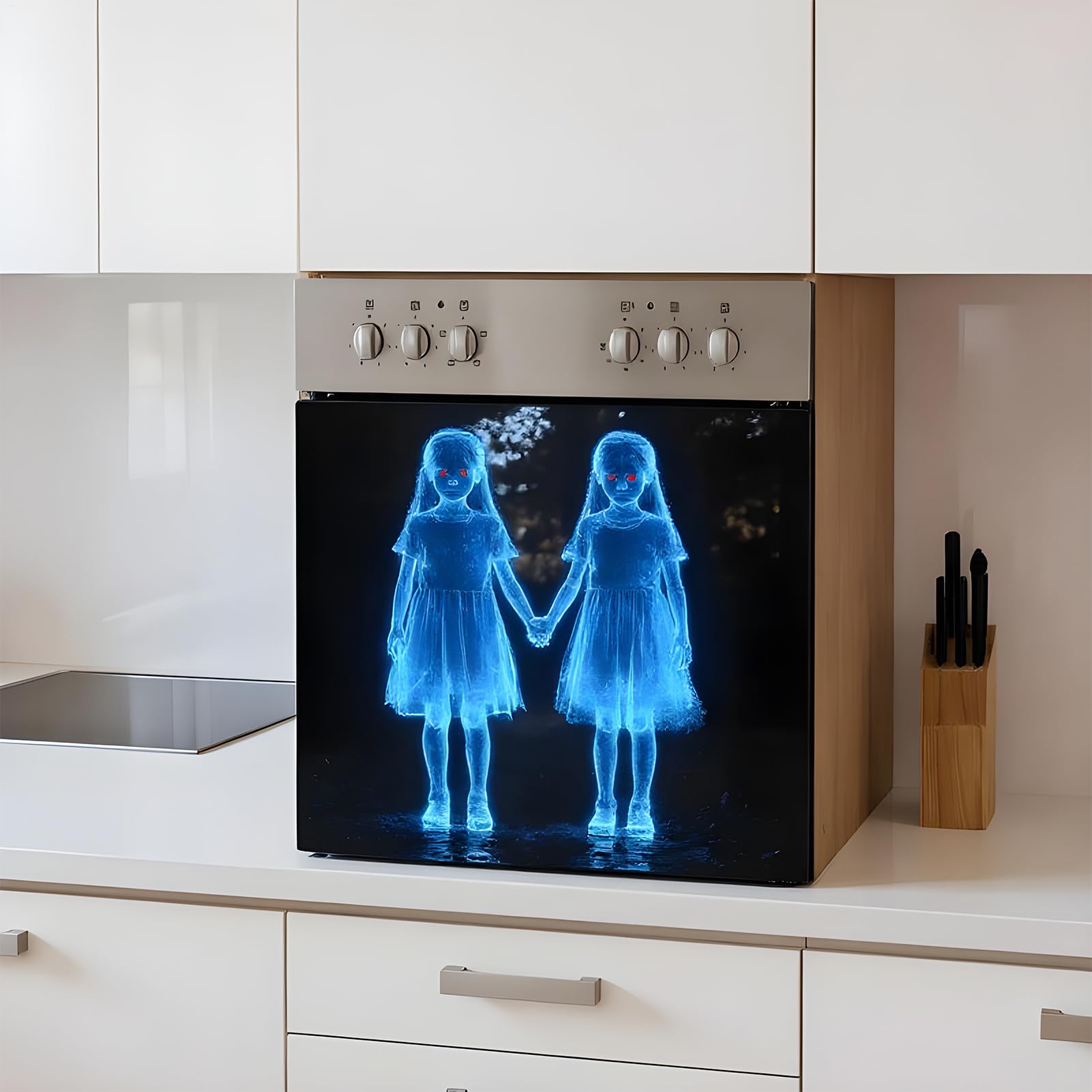 Pegatinas De Pared Halloween,Decoración De Calcomanías De Con Niña De Halloween | Suministros para Fiestas Decoración del Hogar Removible para Fiestas de Terror para Apartamentos,