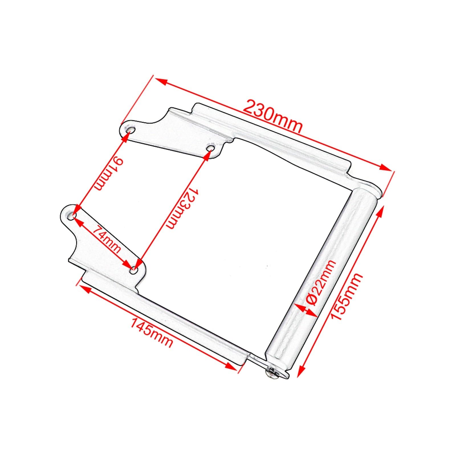 Soporte Navegación GPS para Motocicleta Soporte De Teléfono para Motocicleta Soporte De Navegación GPS para Teléfono para para MT 09 para Tracer 900 para FJ-09 2016 2017 (Color : 22mm)